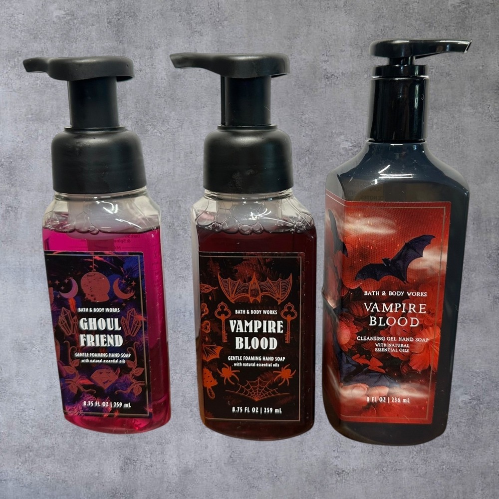 Bath & Body Works Hand Soap Set 3pk Vampire Blood Ghoul Friend New Halloween